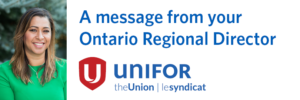 A message from your Ontario Regional Director
