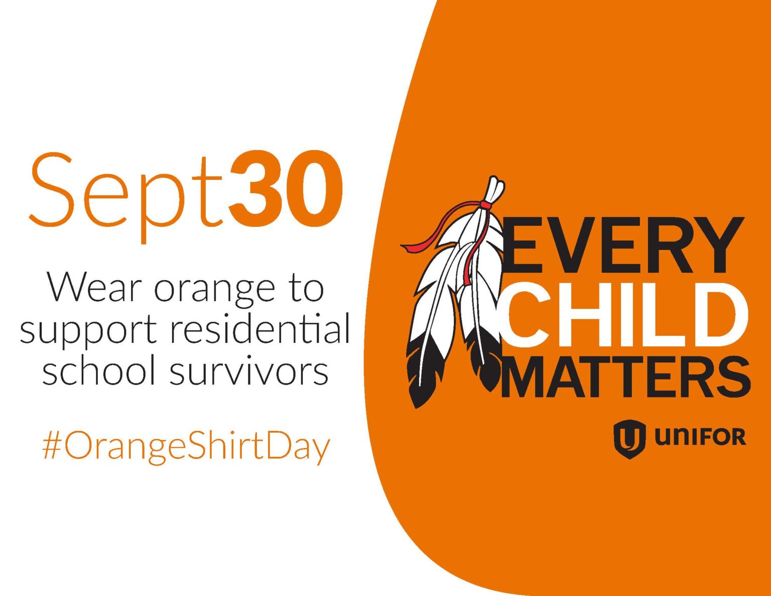 Orange Shirt Day TShirt Handout September 1st Unifor 5555