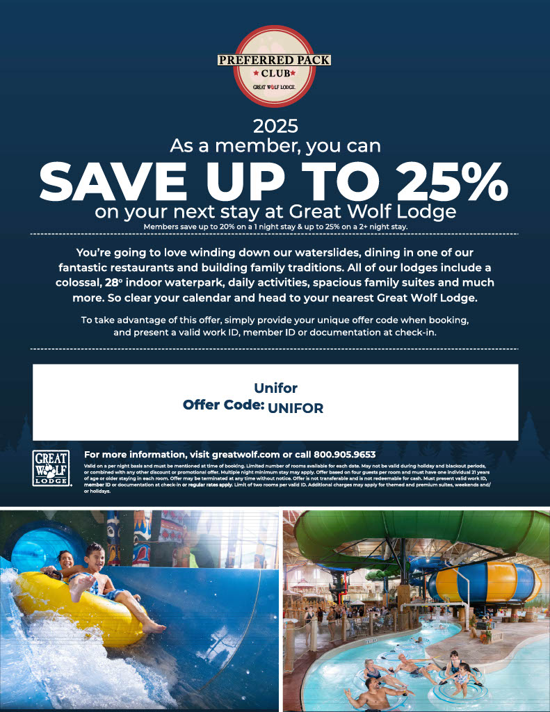 2025 Great Wolf Lodge Discount Unifor 5555